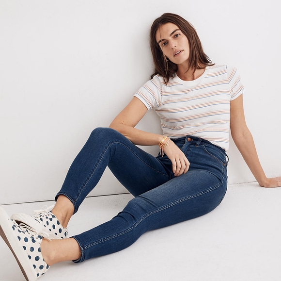 Madewell Northside Vintage Tee in Costillo Stripe xsmall - Picture 3 of 10